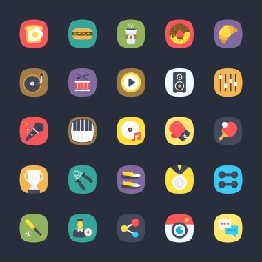 App düz vektör simgeler