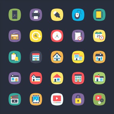 App düz vektör simgeler