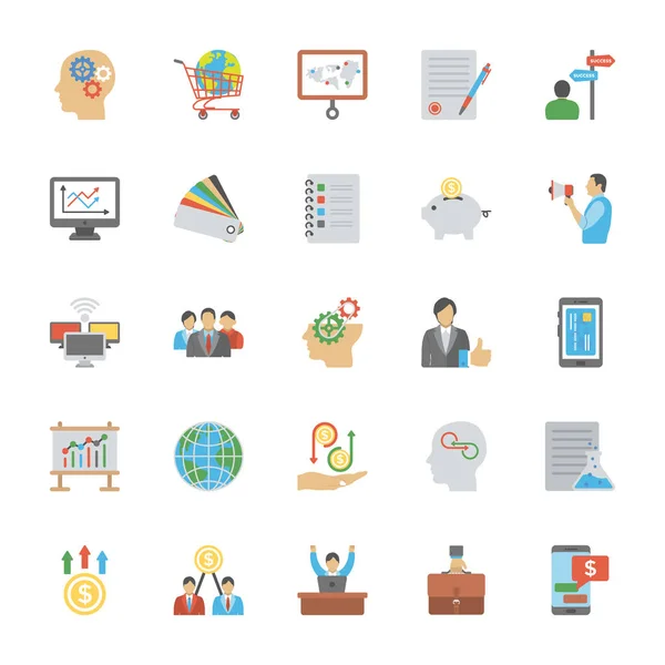 Imprenditorialità Flat Icons Pack — Vettoriale Stock