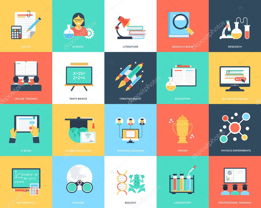 Creative Education Flat Icons