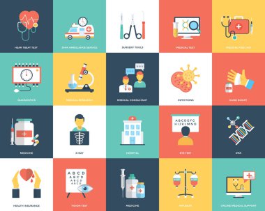 tıbbi ve sağlık simgeler 