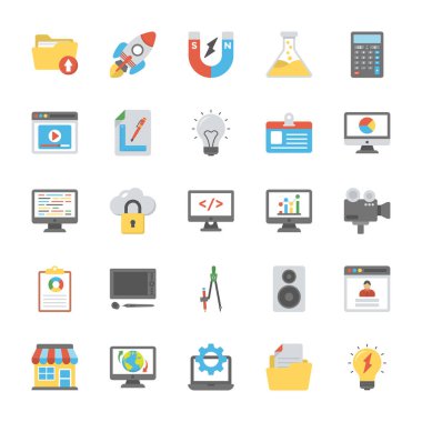 Web tasarım düz simgeler