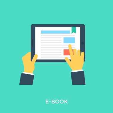 İnternet üzerinden e-kitap için swapping bir kişinin elleri gösteren bir simge.