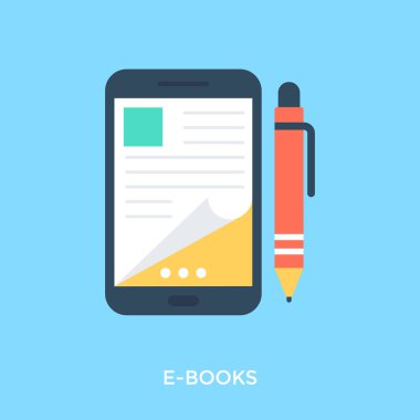 E kitap kavramını gösterilen kalem ile an elektronik becerikli alet.