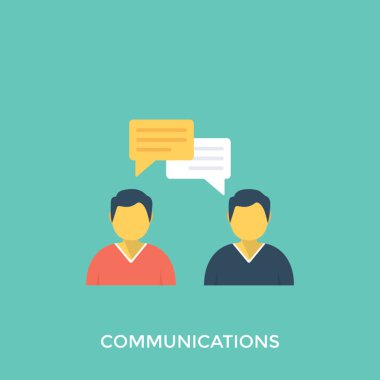 Sohbet kabarcıkları ile iki kişi konuşuyor ya da tartışıyor 