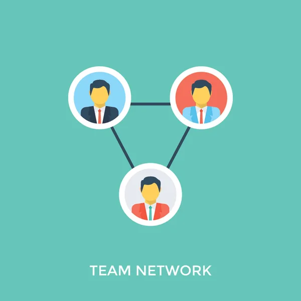 Groupe Personnes Connectées Montrant Concept Groupe Travail — Image vectorielle