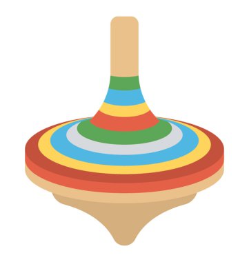 Çocuklar, düz simgesi tasarım için bir iplik oyuncak top