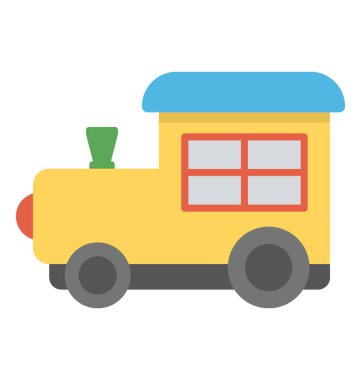 Çocuklar için bir motor ile bir renkli tren oyuncak