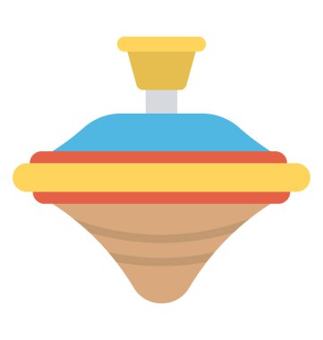 Çocuklar, düz simgesi tasarım için bir iplik oyuncak top