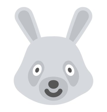 Düz simgesi tasarım bir çocuk oyuncak tavşan