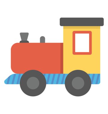 Çocuklar için bir motor ile bir renkli tren oyuncak