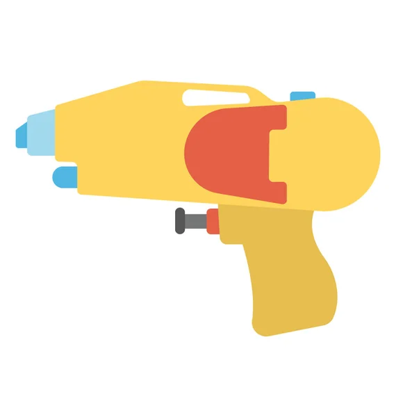 Плоская Икона Дизайна Детских Игрушечных Пистолетов — стоковый вектор