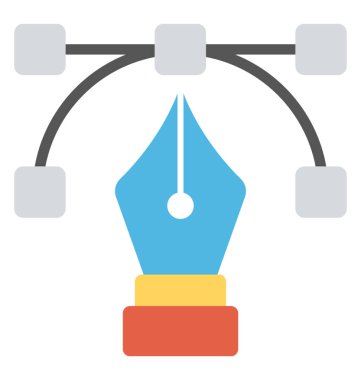 Bezier aracı olarak adlandırılan bir grafik tasarım sembolü