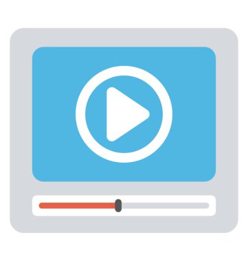 Oyun düğme sembolünün media player ile çoklu ortam işareti