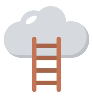 Bulutlar mücadele için hedef başarı kavramı ile bağlı bir merdiven