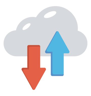 Bulut depolama bir grafik simgesi. 