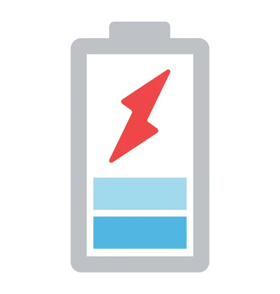 Une Batterie Avec Signe Foudre Symbole Charge — Image vectorielle
