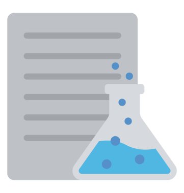 Veri laboratuvar kavramsal simgesi düz tasarım 