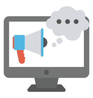 Internet pazarlama kavramı vektör simgesi 