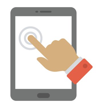 Akıllı aygıt ile touchscreen, mobil pazarlama