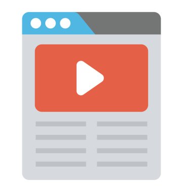 Web sayfası ile video ve oyuncu, video pazarlama