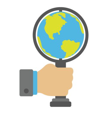 Dünya genel arama kavramı büyüteç altında 