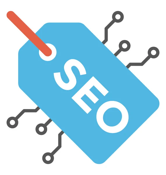 Seo Tag Showing Concept Seo Cost — Stock Vector