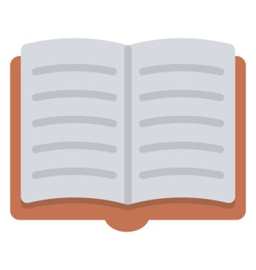 Düz simgesi tasarım açık kitap, eğitim kavramı