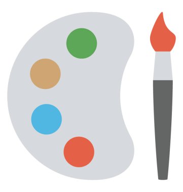 Boya fırça boya paleti ile vitrin Tasarımcısı için idealdir