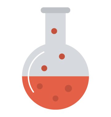 Laboratuvar araştırma konsepti için kimyasal şişe simgesi tasarımı