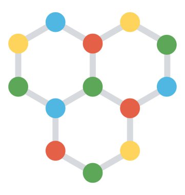 Kimyasal bağ ağa, düz vektör simge bağlanma 