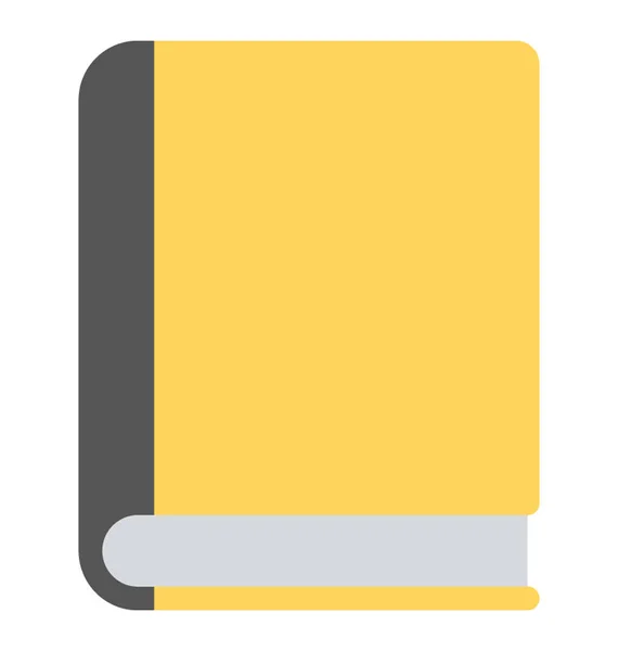 Flat Icon Design Closed Book Education Concept — Stock Vector