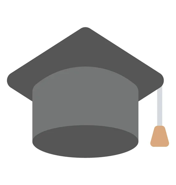 Καπάκι Αποφοίτηση Που Φοριούνται Από Τους Πτυχιούχους Mortarboard — Διανυσματικό Αρχείο
