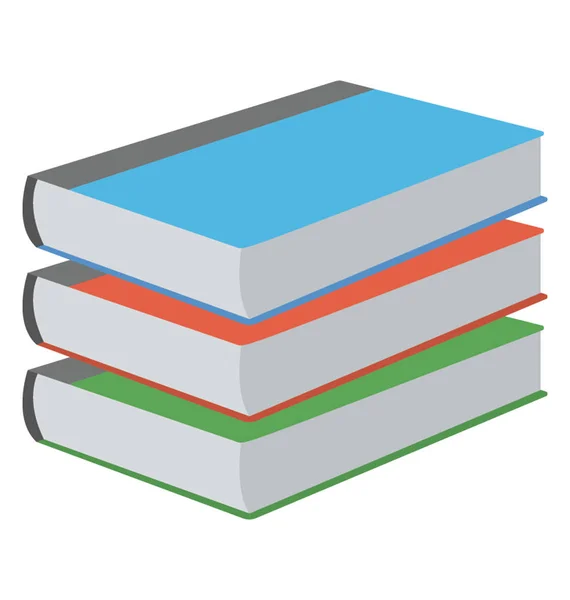 Diseño Iconos Planos Libros Cerrados Concepto Educativo — Vector de stock