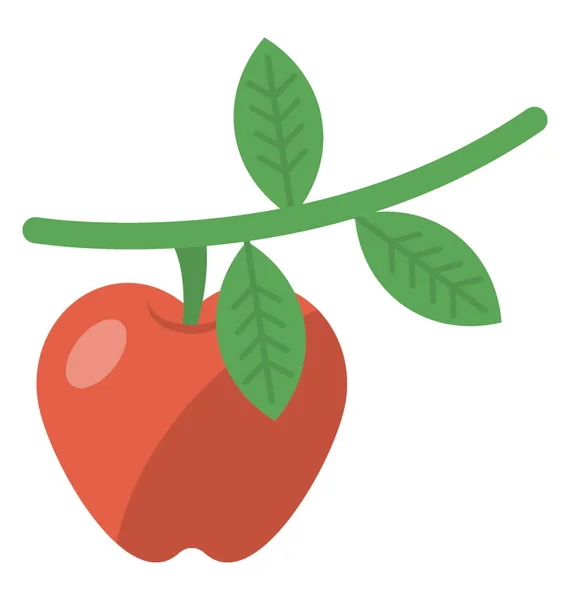 Une Pomme Par Jour Éloigne Médecin Représenté Par Une Icône — Image vectorielle