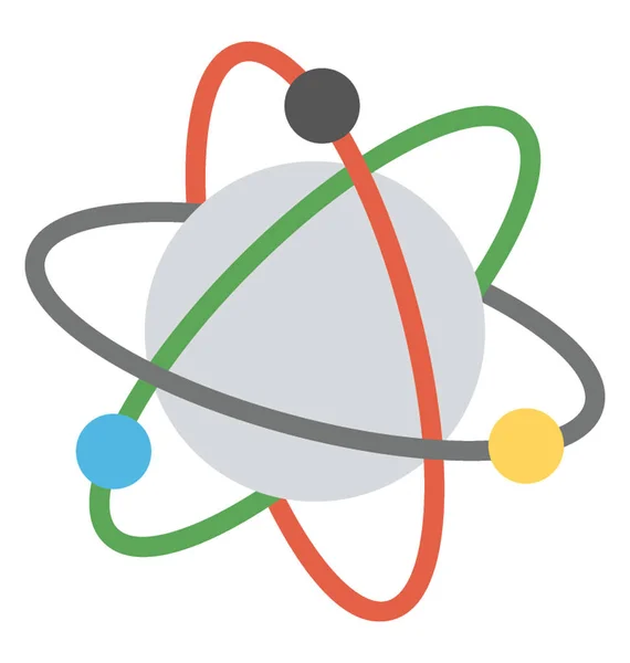 Icône Science Nanotechnologie Structure Atomique — Image vectorielle