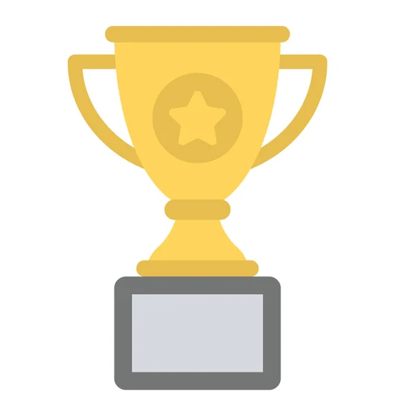 Coupe Gagnante Trophée Symbolise Victoire — Image vectorielle