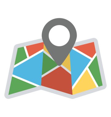 İşaretçi bir PIN konum ve harita işaretleyici temsil eden bir açılan harita üzerinde gezinme. 