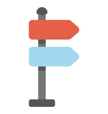 Gezginler yönü işaret için yol etiket