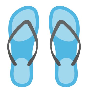 Funky flip flop ayakkabılar, plaj ve havuz için