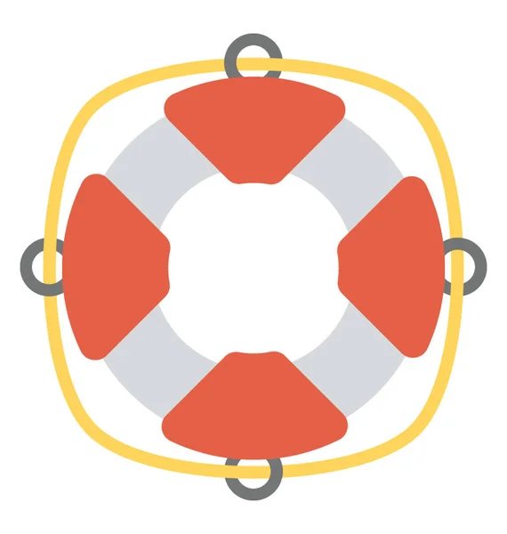 Tube Pneu Rond Avec Quatre Crochets Utilisés Pour Protection Dans — Image vectorielle