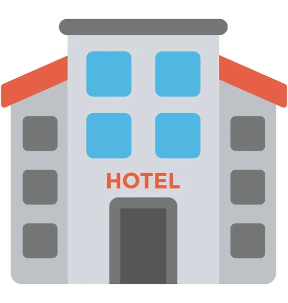 Góry Przechowywane Budynku Recepcją Szeroki Przedstawiający Budynek Hotelu — Wektor stockowy