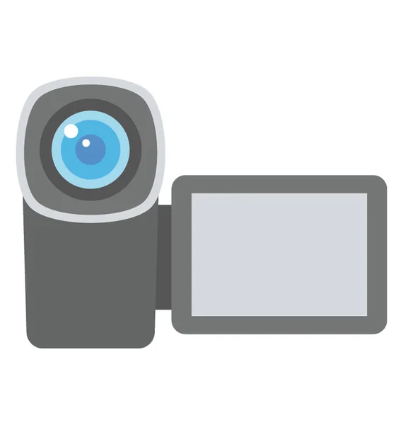 Handycam Kavramı Gösterilen Ekli Lcd Ekran Ile Bir Video Kamera — Stok Vektör