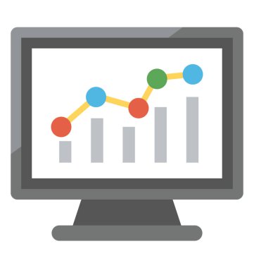 düz vektör tasarım konsepti Web Analytics 