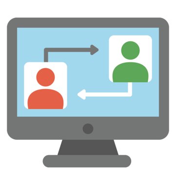 Monitör ekran Kullanıcı ayarlarının kullanıcı simgeleri simgesiyle