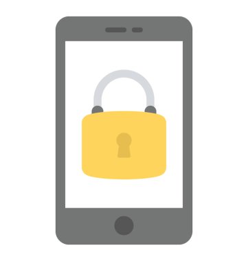 Kapalı kilit, mobil güvenlik kavramı ile Smartphone 