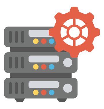 Dişli simgesiyle sunucu sunucu ayarlarını temsil eder.