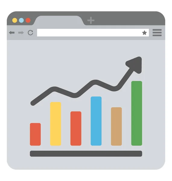 Concepto Diseño Vectorial Plano Análisis Web — Archivo Imágenes Vectoriales