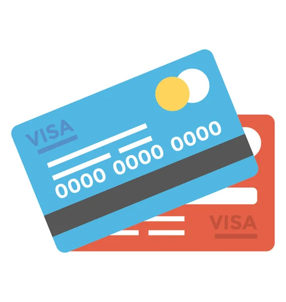 Vorder Und Rückseiten Designs Von Kreditkarten — Stockvektor