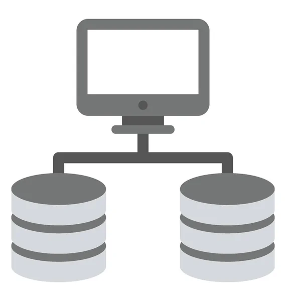 Monitor Entwickelt Und Mit Servern Verbunden Die Symbolisch Für Die — Stockvektor